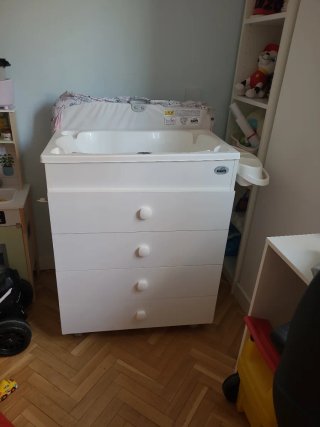 Mueble cambiador bañera bebé