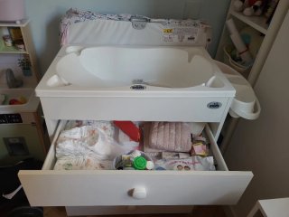 Mueble cambiador bañera bebé