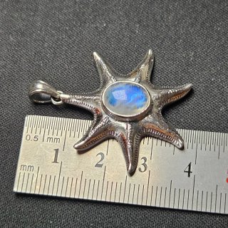 Colgante Estrella de Mar Plata 925 Piedra Luna