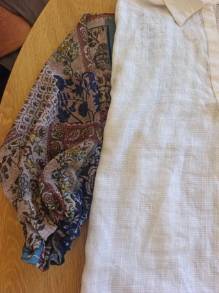 Camicia donna cotone e chiffon