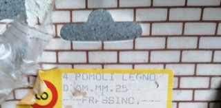 Pomelli in legno per mobili - Set da 8