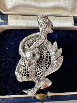 Spilla vintage con diamanti