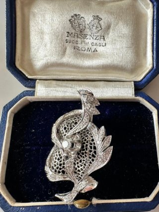 Spilla vintage con diamanti
