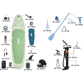 Tabla paddle surf hinchable Convertible 100 10'6 1-2