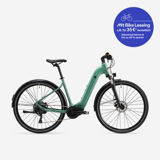 Bicicleta eléctrica trekking motor central cuadro bajo