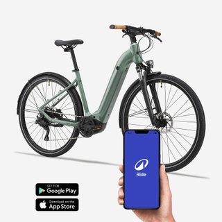 Bicicleta eléctrica trekking motor central cuadro bajo