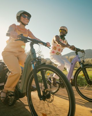 Bicicleta eléctrica trekking motor central cuadro bajo
