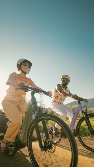 Bicicleta eléctrica trekking motor central cuadro bajo