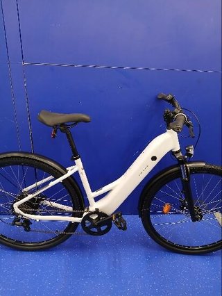 Bicicleta Trekking Eléctrica Cuadro Bajo E-Actv 100 Gris