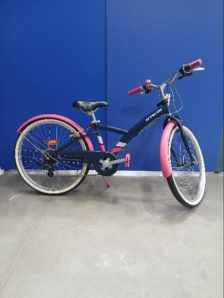 Bicicleta paseo niños 24 Pulgadas Original 500 azul rosa
