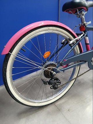 Bicicleta paseo niños 24 Pulgadas Original 500 azul rosa