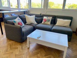 Sofá modular gris 4 plazas