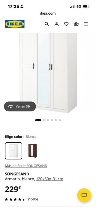Armario Blanco Ikea SONGESAND
