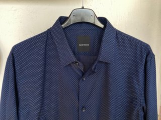 Camicia David Haward blu uomo