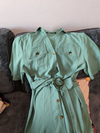 Abito lungo Zara verde
