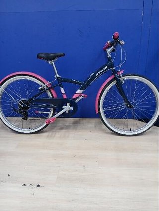 Bicicleta paseo niños 24 Pulgadas Original 500 azul rosa