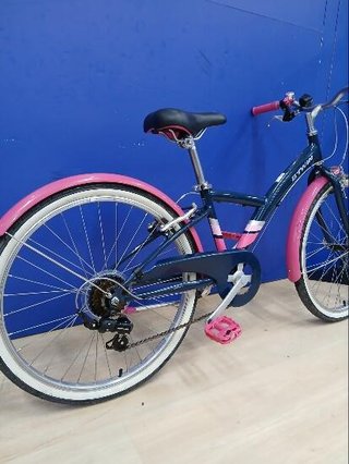 Bicicleta paseo niños 24 Pulgadas Original 500 azul rosa