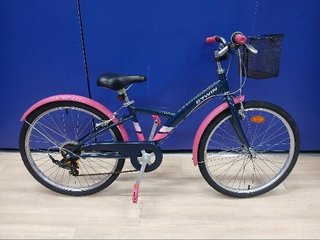 Bicicleta paseo niños 24 Pulgadas Original 500 azul rosa