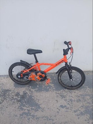 Bicicleta niños 16 pulgadas Btwin 500 Robot naranja 4,5-6