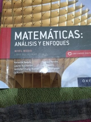 Matemáticas análisis y enfoques. Libro del alum...