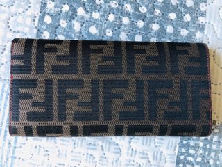Cartera Fendi Marrón y Roja