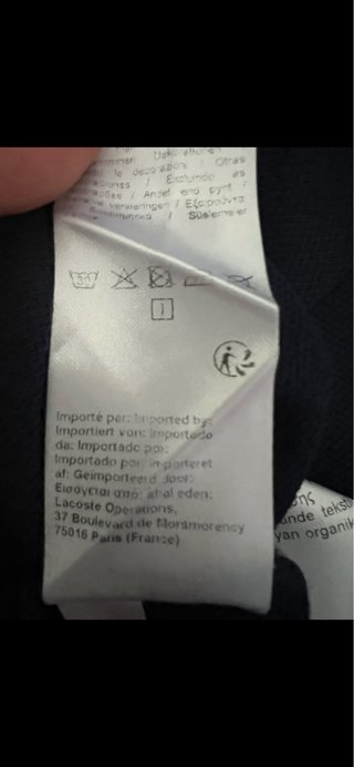 Polo Lacoste Talla M Azul Marino