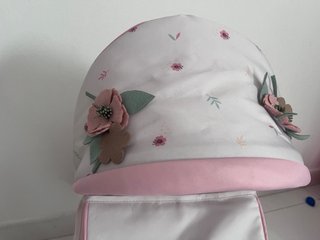 Cochecito de muñecas rosa con bolso