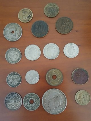 Lote de monedas antiguas