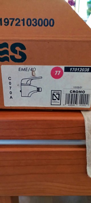 Grifo monomando bidé Tres Cromo
