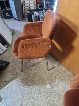 Pareja sillones oficina vintage terciopelo