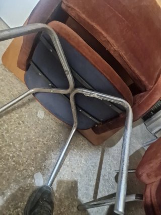 Pareja sillones oficina vintage terciopelo