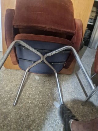 Pareja sillones oficina vintage terciopelo