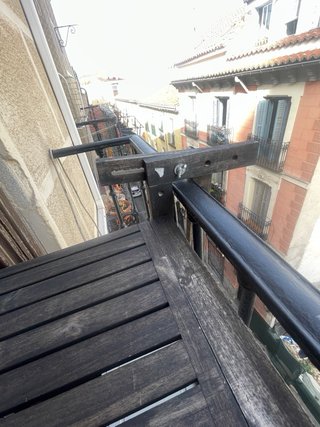 Mesa balcón madera abatible