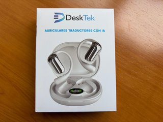 Auriculares Traductor IA DeskTek Plata/Blanco