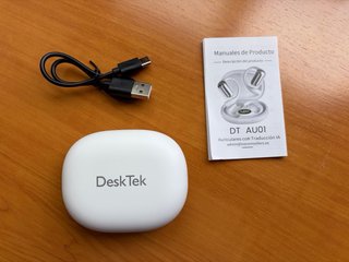 Auriculares Traductor IA DeskTek Plata/Blanco