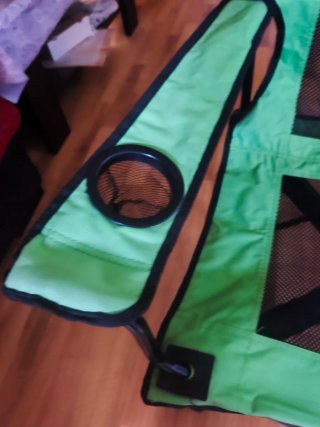 Silla de camping plegable verde