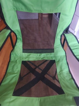Silla de camping plegable verde