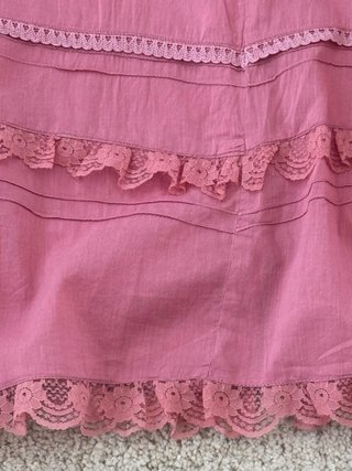 Camisa Foradivaria Lino Encaje Volante Talla M