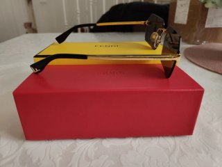 Occhiali da sole Fendi oro e bronzo