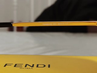 Occhiali da sole Fendi oro e bronzo