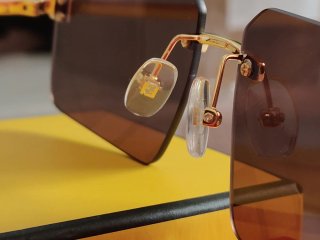 Occhiali da sole Fendi oro e bronzo