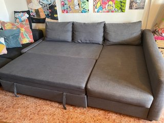 Sofá Cama IKEA Friheten Chaise Longue Gris