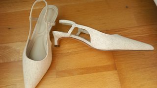 Zapatos destalonados beige talla 37