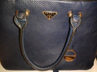 Borsa Prada Blu Marina e Oro