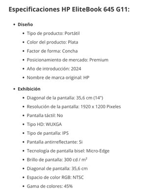 Portatile HP EliteBook 645 G11 14”