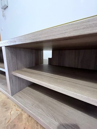 Mueble TV Besta Madera y Cristal