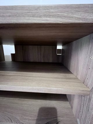 Mueble TV Besta Madera y Cristal