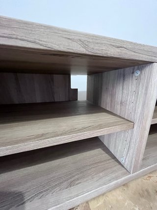 Mueble TV Besta Madera y Cristal