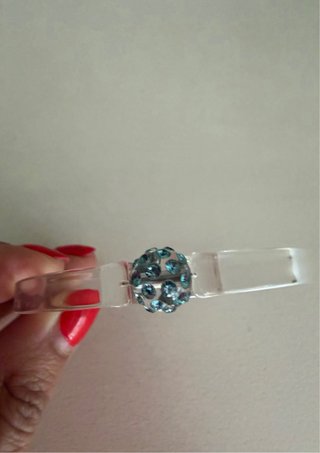 Pulsera Rígida Swarovski Azul y Plata