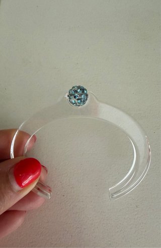 Pulsera Rígida Swarovski Azul y Plata